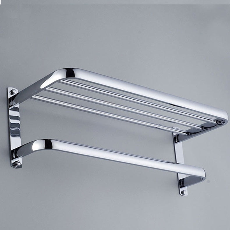 Wall mounted stainless steel towel rack with hooks